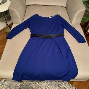 Colbalt Anthropologie dress knew length